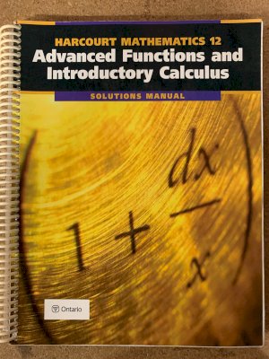 Advanced Functions & Intro Calc SM by Solutions Manual