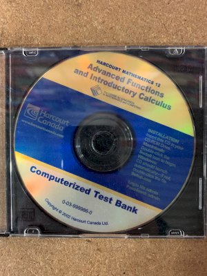 Advanced Functions & Intro Calc Test Ban by Computerized Test Bank