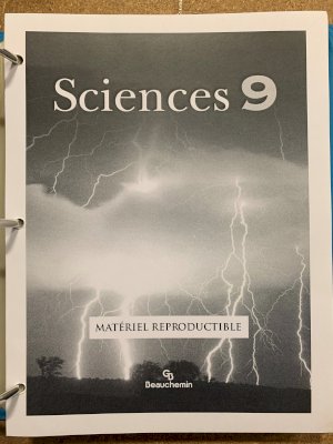 Sciences 9 French/E Blackline Masters by Materiel Reproductible