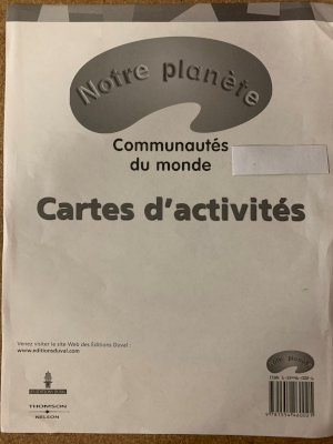 Notre Planete 3: Communautes Du Monde WB by Cartes D'activites