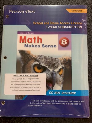 Math Makes Sense 8 Ontario Online Access by 1 Year Subscription