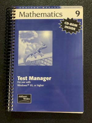 Aw Math 9 Ontario Test Manager by Unknown