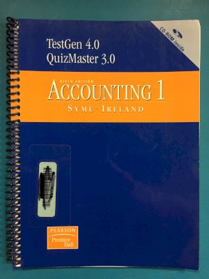 Accounting 1 6/E Computerized Test Bank by Syme