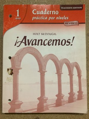 Avancemos Level 1 Cuaderno Workbook Te by Workbook Teacher's Ed