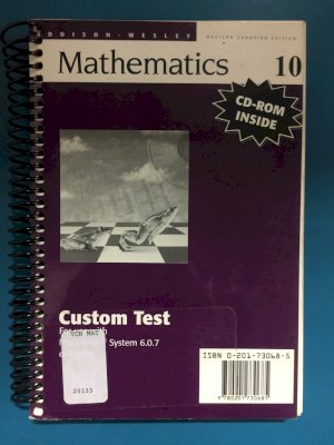 Aw Math 10 Test Manager CD-Rom by Teacher's Edition