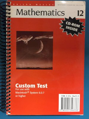 Aw Math 12 Wce Custom Test Manager by Teacher's Edition