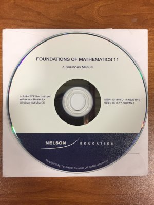 Foundations of Math 11 Esolution Manual by Solutions Manual CD