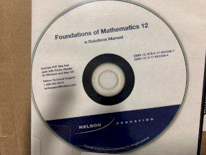 Foundations of Math 12 WNCP Sol Manualcd by Solutions Manual CD