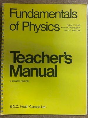 Fundamentals of Physics Alternate/E TM by Teacher's Manual