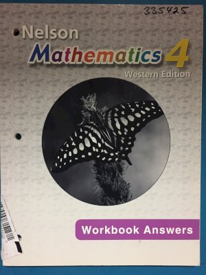 Nelson Math 4 Workbook Answer Key Wester by Workbook Teacher's Ed