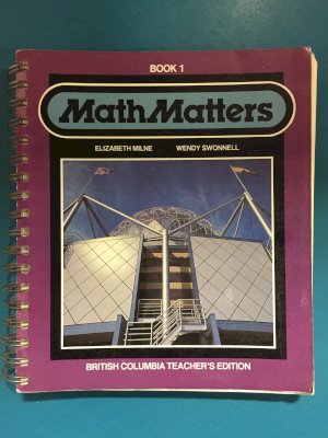 Math Matters Book 1 Te by Milne