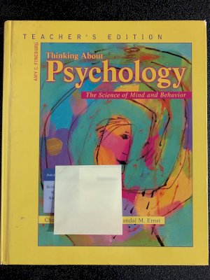 Thinking About Psychology Te by Ernst, Randy