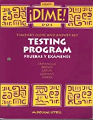 Dime DOS 1997 Testing Program Answ Key by Teacher's Edition