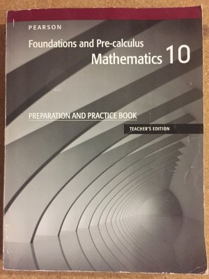 Foundations & Precalc Math 10 WNCP WB Te by Workbook Teacher's Ed