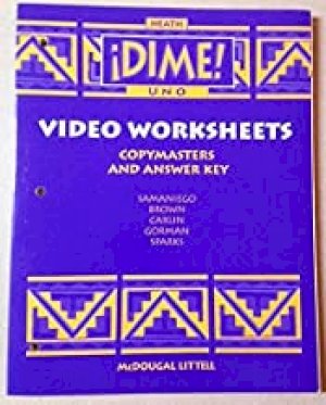 Dime Uno 1997 Video Worksheets by Teacher's Edition