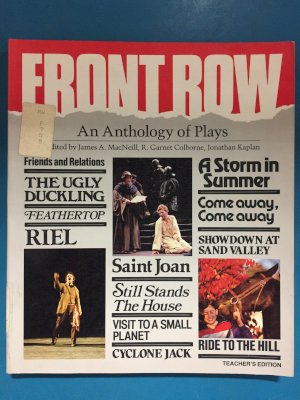 Front Row an Anthology of Plays Te by Teacher's Edition