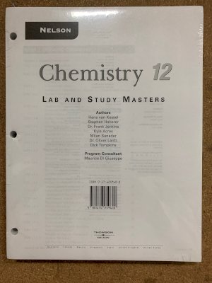 Nelson Chemistry 12 Lab & Study Masters by Jenkins Et Al