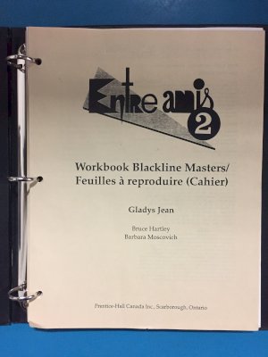 Entre Amis 2 Blackline Masters Workbook by Teacher's Edition