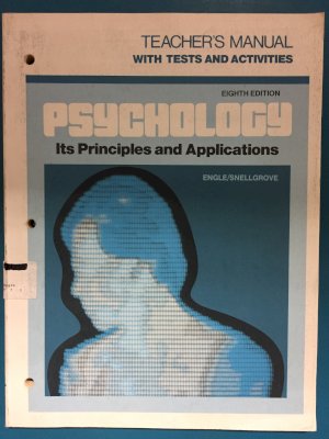 Psychology: Its Prin & Appl 8/Ed TM by Teacher's Manual