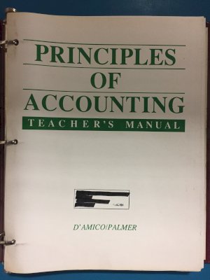 Principles of Accounting 1/E TM by Teacher's Manual