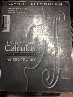 Single Variable Calculus 4/Ed Sol Man by Stewart