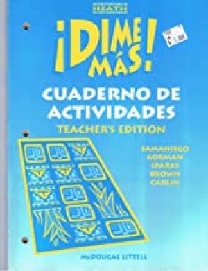 Dime Mas 1997 Actividades Book Te by Teacher's Edition