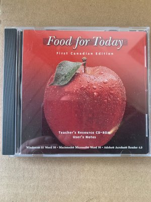 Food for Today 1/E CDN Te CD by Teacher's Resource CD