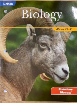 Nelson Biology Alberta Ed 20/30 Sol Manu by Solutions Manual