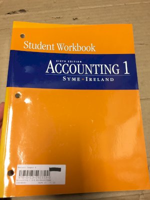 Accounting 1 6/E Workbook SG by Syme