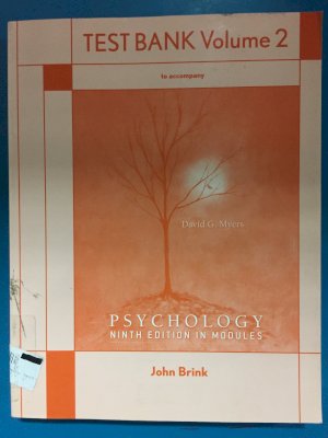 Psychology 9/E in Modules Test Bank Vol2 by Myers, David G, PHD