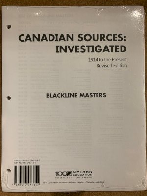 Canadian Sources Investigated BLM by Blackline Masters