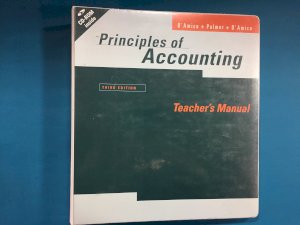 Principles of Accounting 3/E TM by Teacher's Manual