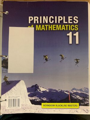 Principles of Math 11 WB BLM by Blackline Masters