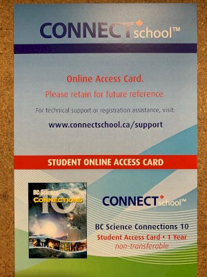 BC Science 10 Connections Online Access by 1 Year Etext