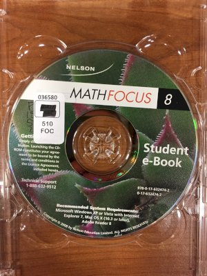 Math Focus 8 Student E-Book by Small, Hope Et Al