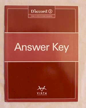 D'accord 1 (2015) Answer Key by Answer Key