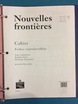 Nouvelles Frontieres 11e Anthologie BLM by Blackline Masters