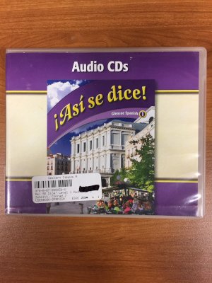 Asi SE Dice! Level 1 Audio CD'S by Schmitt, Conrad J