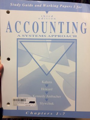 Accounting Systems Approach 3/E WB CH1-7 by Kaluza