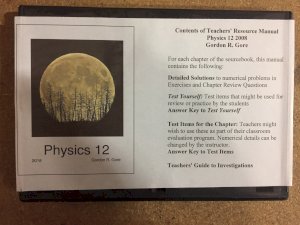 Physics 12: 2018 A Laboratory-Based Sour by Teacher's Resource DVD